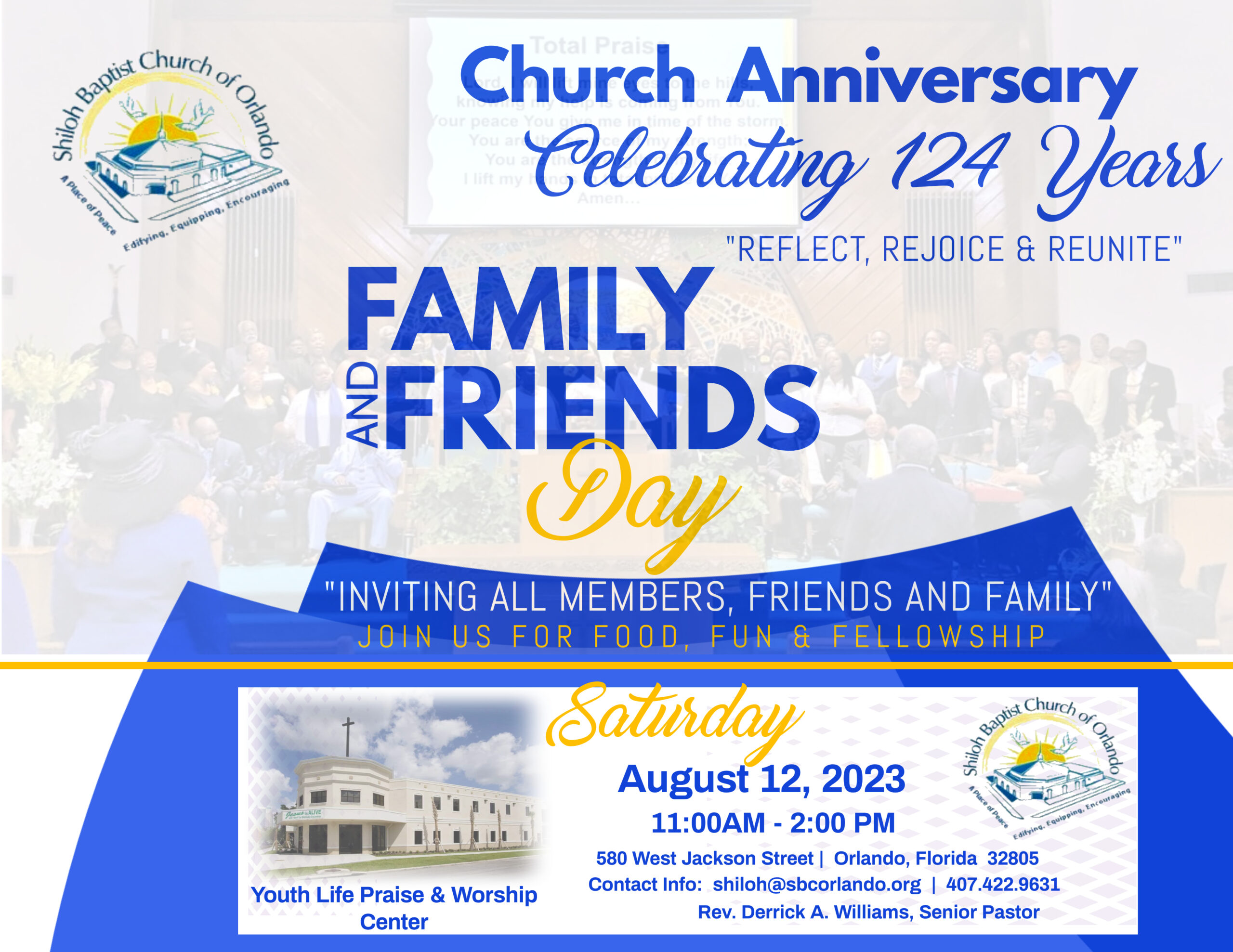 family and friends flyer church